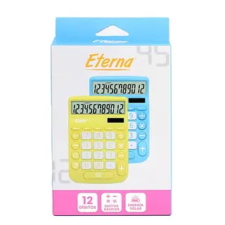 Calculadora Eterna Unicolor Pastel