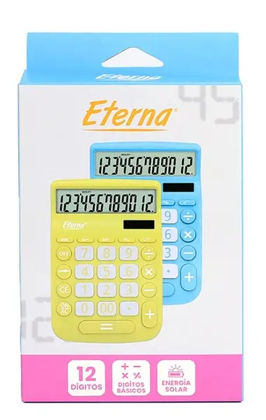 Calculadora Eterna Unicolor Pastel