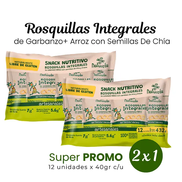 Rosquillas Integrales Arroz, Garbanzo Y Semillas De Chía