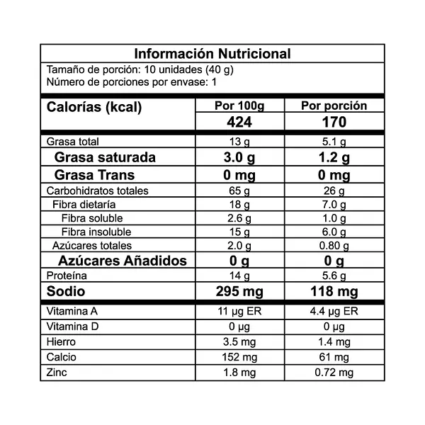Rosquillas Integrales Arroz, Garbanzo Y Semillas De Chía