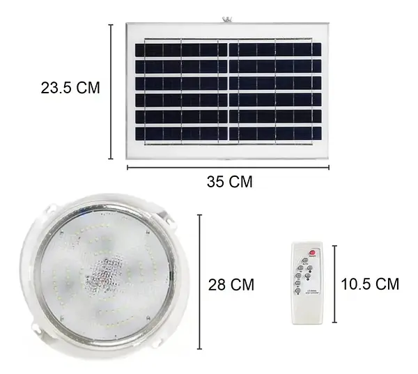 Lampara Solar Para Interiores Led Ahorro Energia Hogar