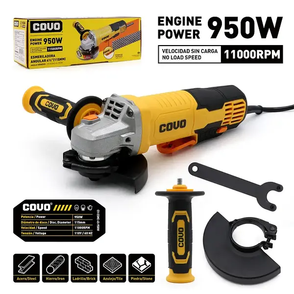 Pulidora Esmeliladora Angular 4" 950w