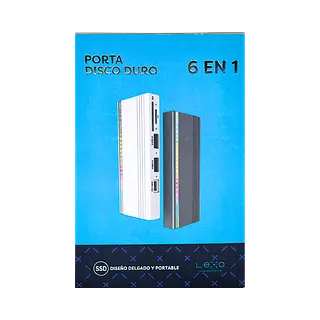 Porta Disco Duro 6 En 1 M2 Alenación Aluminio 4tb Lexa