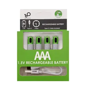 Pilas Recargables Type C 4aaa