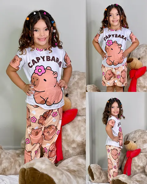 Pijama Tres Piezas Capibara