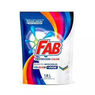 Detergente Fab Liquido Protección Color, Colores + Vivos, Bl