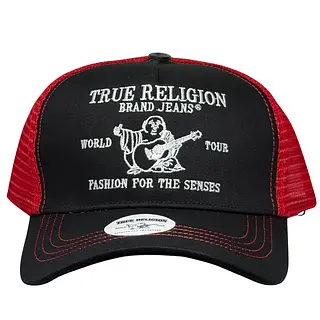 Gorra De Buddha Negra De Malla Roja