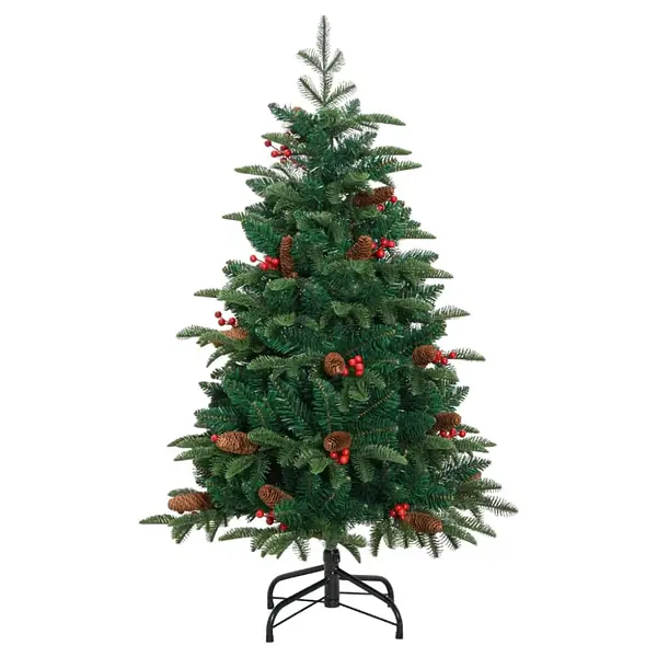 Arbol De Navidad Pino Piñas Y Cerezas