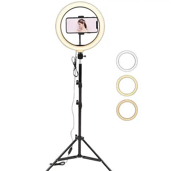Aro De Luz Led Para Video Selfies Regulable Con Tripode