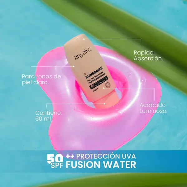 Protector Solar Tono Light Fusion Water Anyeluz