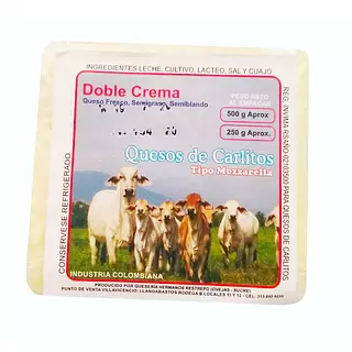 Queso Doble Crema Carlitos (Entero) X 250 Gr