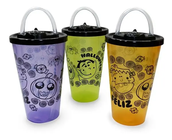 Vaso Pitillo Personajes 16 Onz Fantiplas