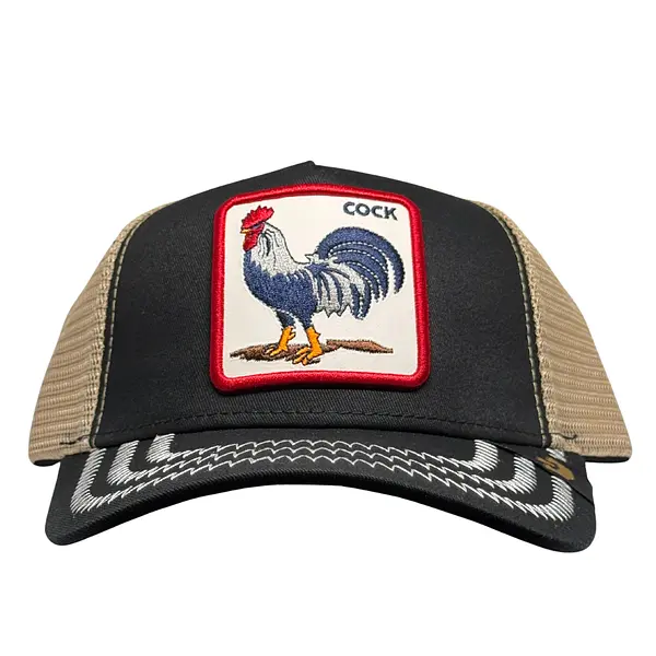 Cock Negra Malla Beige