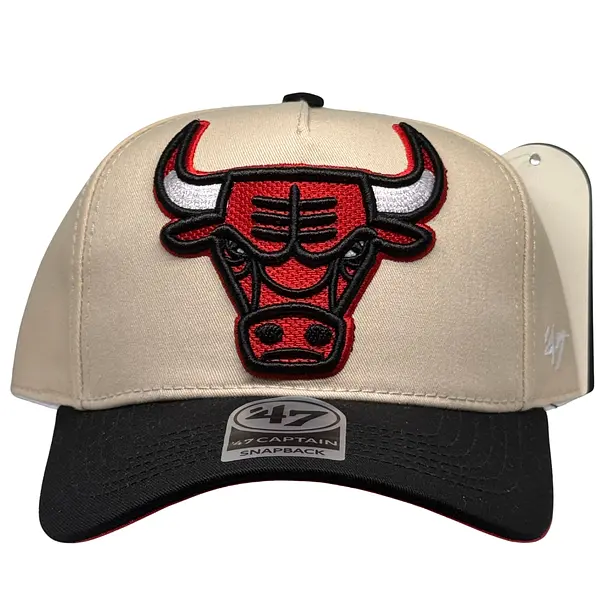 Gorra New Era Beige Bulls Contrast Patch