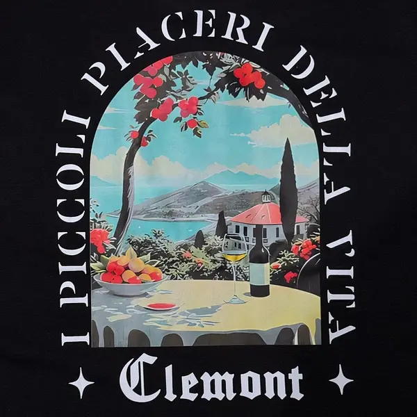 Camiseta Negra Talla L Con Estampado Clemont