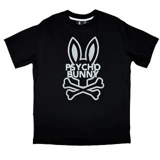 Camiseta Negra Talla L Con Estampado Psychobunny
