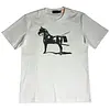 Camiseta Blanca Talla L Hermes Estamapado Caballo