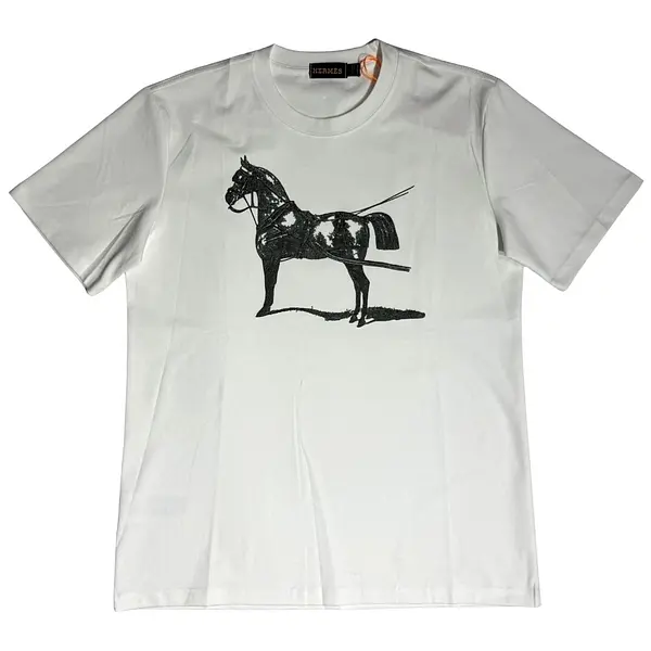 Camiseta Blanca Talla L Hermes Estamapado Caballo