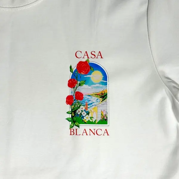 Camiseta Blanca Talla L Con Estampado Casablanca
