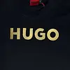Camiseta Negra Talla L Con Hugo Dorado Alto Relieve