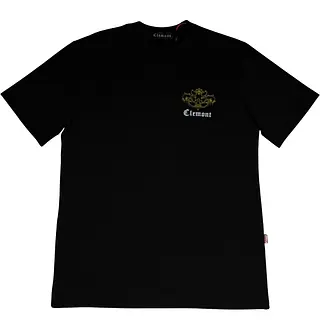 Camiseta Negra Talla L Con Estampado Dorado Clemont