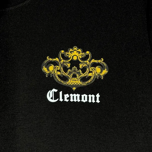 Camiseta Negra Talla L Con Estampado Dorado Clemont