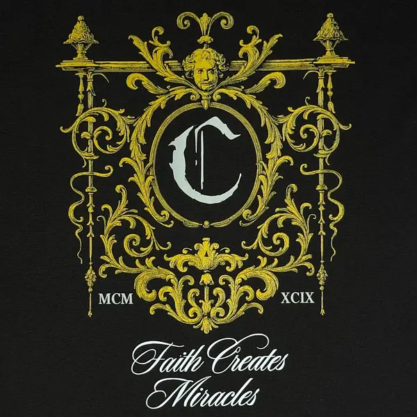 Camiseta Negra Talla L Con Estampado Dorado Clemont