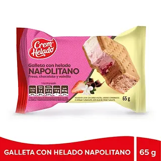 Galleta Con Helado Napolitano