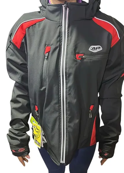 Chaqueta Proteccion Negr/ Rojo Talla M