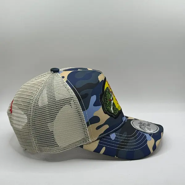 Bass Camuflado Azul Parche Amarillo