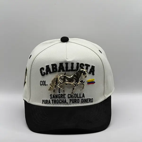 Equino Caballista Blanca Placa Dorada