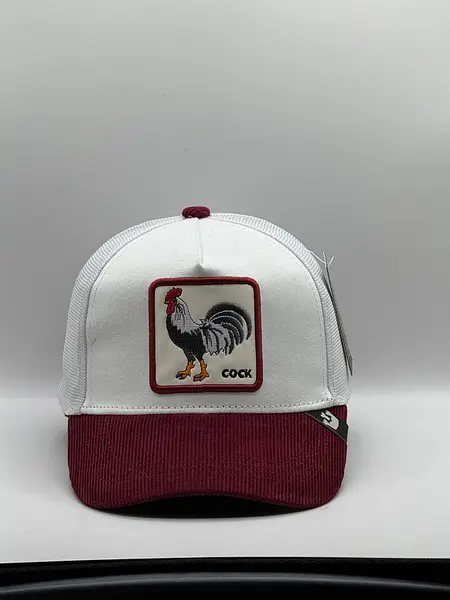 Cock Blanca Visera Roja