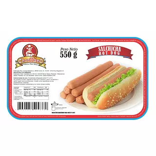 Salchicha Hot Dog Chorillano 550g x 10 Und