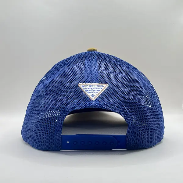 Gorra Columbia Amarilla Malla Azul