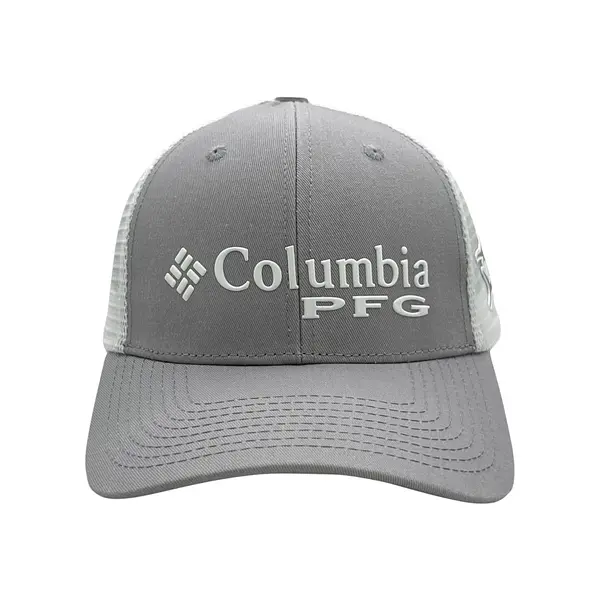 Gorra Columbia Gris Claro Letra Blanca