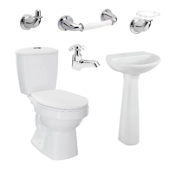 Combo Laguna Con Pedestal Blanco