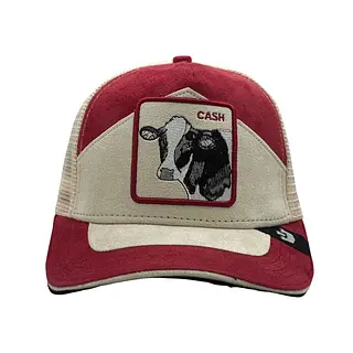 Cash Vaca Gamuza Rojo Blanco