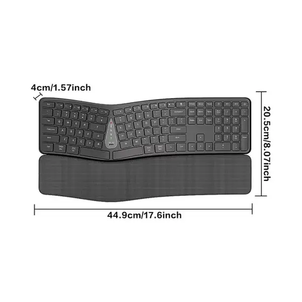 Teclado Ergonómico Inalámbrico T1b 2.4h + Bt