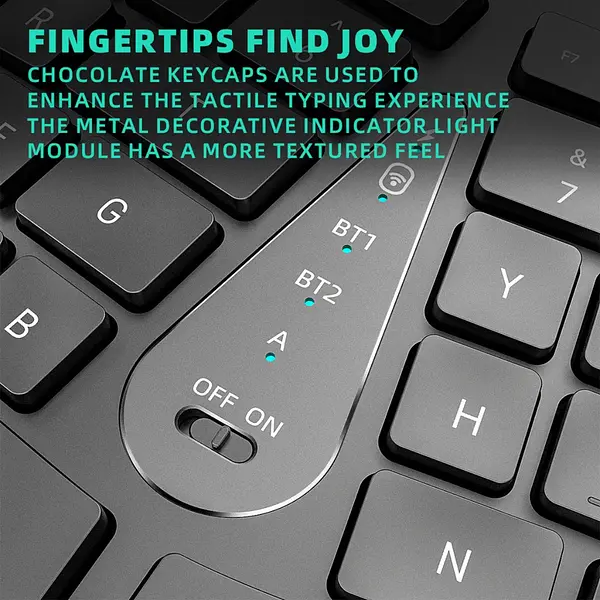 Teclado Ergonómico Inalámbrico T1b 2.4h + Bt