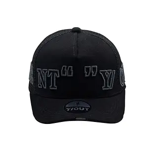 Yout Negra Letra Bordeada Gris