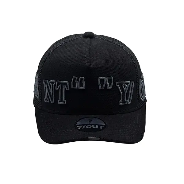 Yout Negra Letra Bordeada Gris