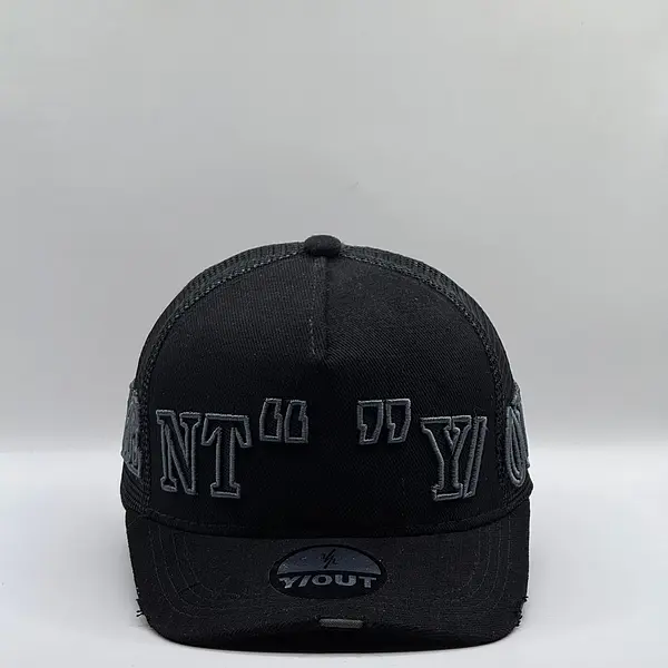 Yout Negra Letra Bordeada Gris