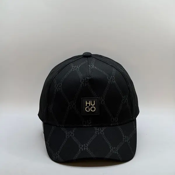 Hugo Negra Rombos Parche Cuero