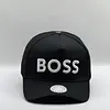 Gorra Negra Boss Bordado En Blanco