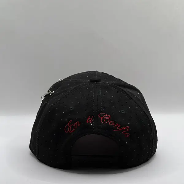 Gorra Negra Boss Placa Metálica Atigrada