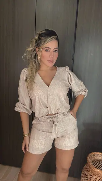 Set De Blusa Manga Larga Y Short