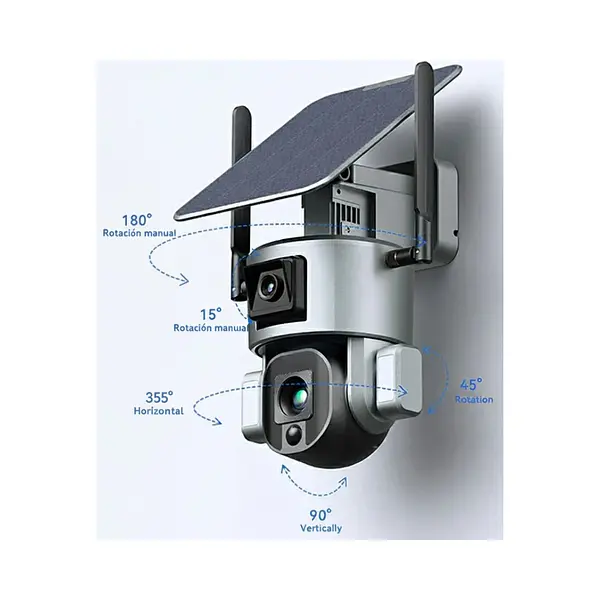 Dual Solar Cámara Ptz 4g - Wifi Incluye Panel Solar