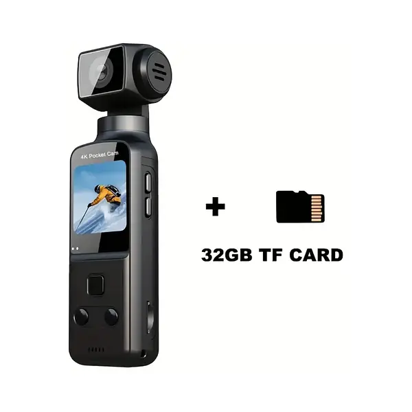 Cámara De Bolsillo Deportiva 4k, Rotación De 150 Grados.