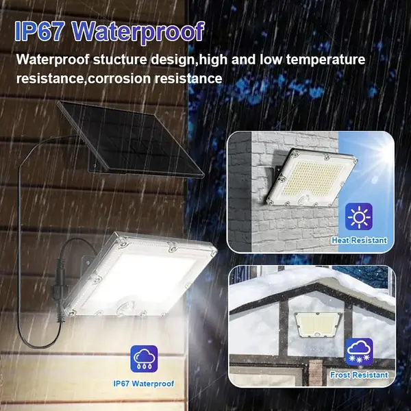 Lampara Reflector Led Solar Ip67 Exterior Sensor Movimiento