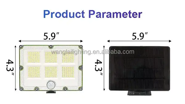 Lampara Reflector Led Solar Ip67 Exterior Sensor Movimiento